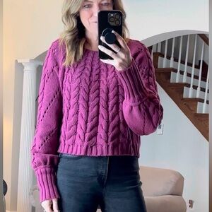 Sandre Cable Stitch Pullover Sweater
Free People